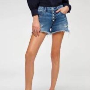 7 FOR ALL MANKIND MONROE DENIM CUTOFF DISTRESSED JEAN SHORTS